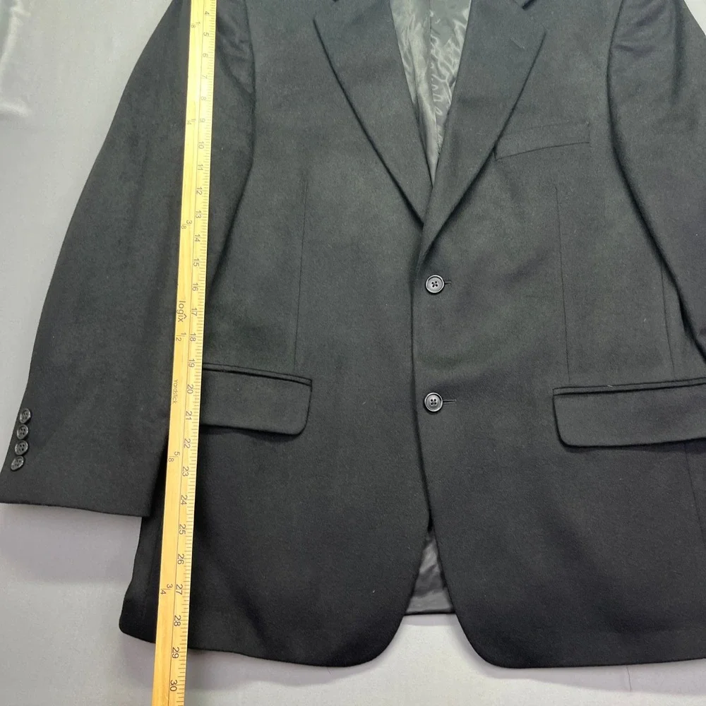 Tasso Elba Cashmere Blazer Sport Coat Jacket Black Soft Size 42R‎ Career